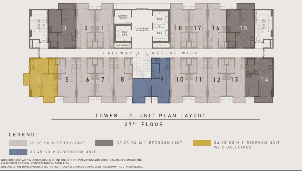 T2 Floor Plan 27F